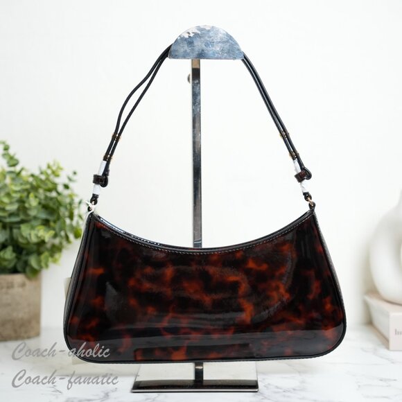 Tory Burch Emerson Tortoise Patent Leather Shoulder Bag 165969 - Picture 5 of 9